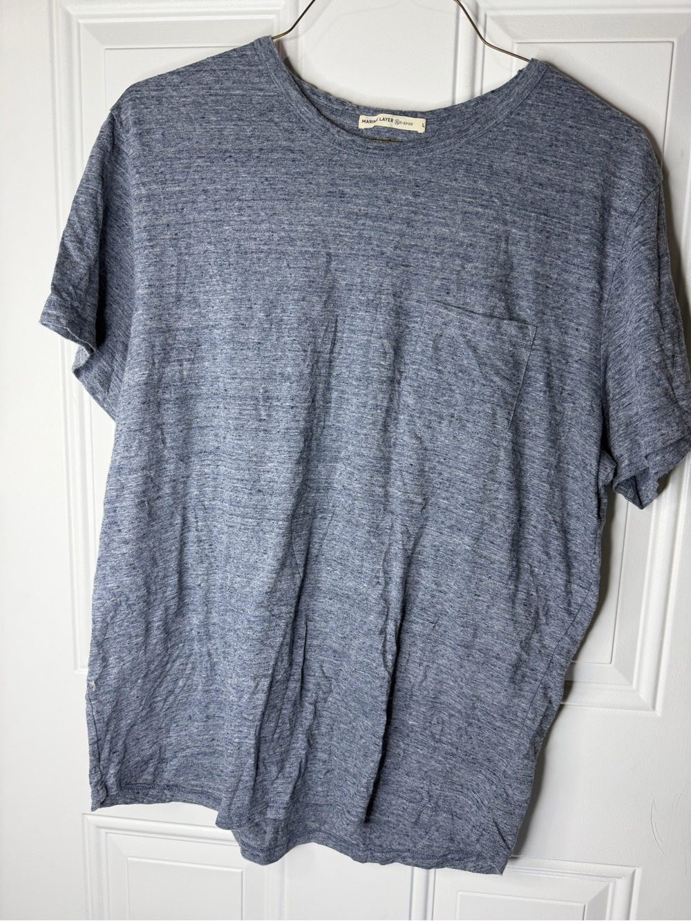 Marine Layer Heathered Slate Blue Pocket Tee